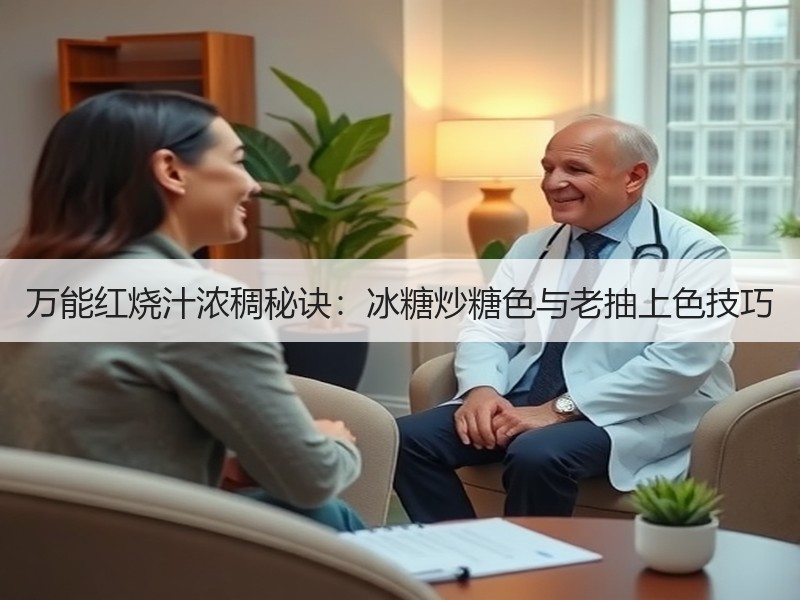 万能红烧汁浓稠秘诀：冰糖炒糖色与老抽上色技巧