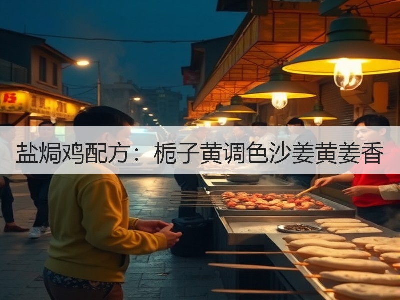 盐焗鸡配方：栀子黄调色沙姜黄姜香
