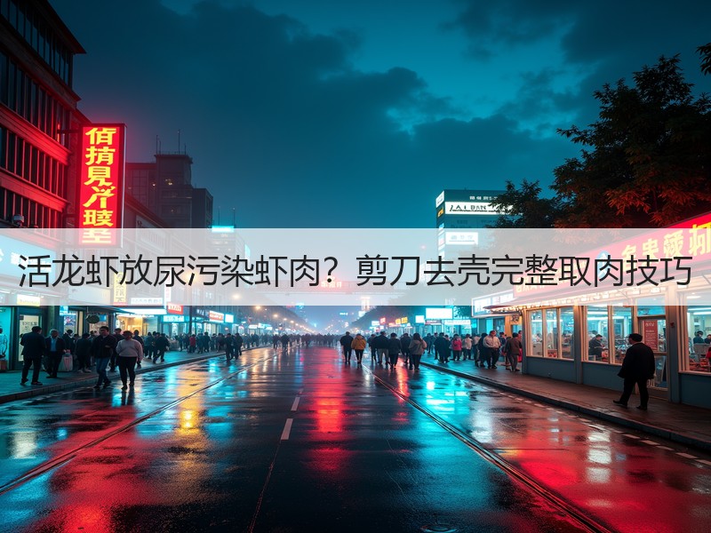 活龙虾放尿污染虾肉？剪刀去壳完整取肉技巧